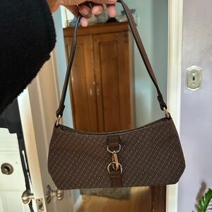 Brown Designer Style Small Shoulder Bag